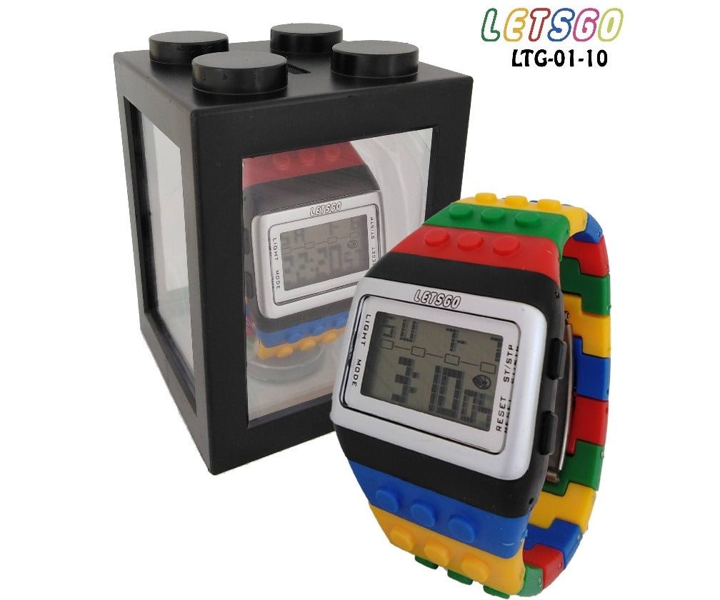 RELOJ EDICION ESPECIAL "LEGO" CON ESTUCHE ALCANCIA